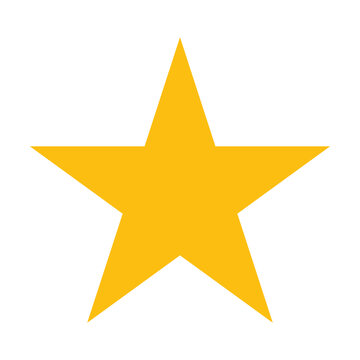 Gold Star or favorite flat icon for apps and websites
