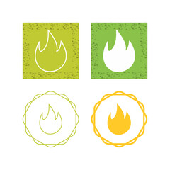 Canvas Print - Fire Vector Icon