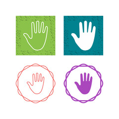 Sticker - Hand Vector Icon