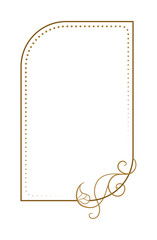 Wall Mural - vector vertical rectangle frame with ivy leaves decoration