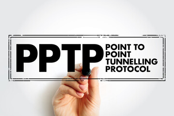 Aufkleber - pptp point to point tunnelling protocol - method for implementing virtual private networks, acronym 