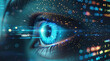 Eye of futuristic and Innovative Imagery AI and Automation use of artificial intelligence automation in business processes, illustrating efficiency and productivity enhancements