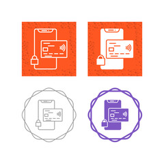 Sticker - Secure Transactions Vector Icon