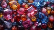 Colorful Gems and Crystals A Rainbow of Precious Stones Generative AI