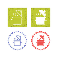 Sticker - Cooking Pot Vector Icon