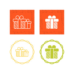 Sticker - Gift Vector Icon