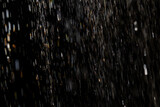Fototapeta  - Texture of rain, overlay effect on black background,