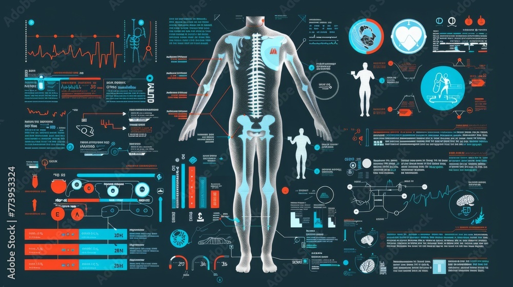 Human Body Diagram and Functions Stock Illustration | Adobe Stock