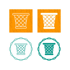 Canvas Print - Paper Bin Vector Icon