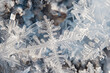 A close up of a snowflake with a frosty appearance