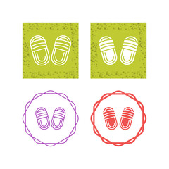 Wall Mural - Slippers Vector Icon