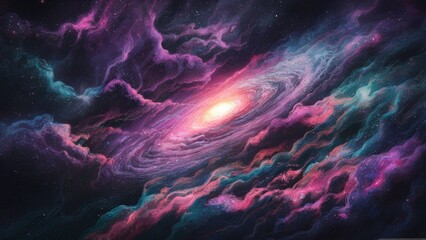 Wallpaper of Galaxy Space, generative ai