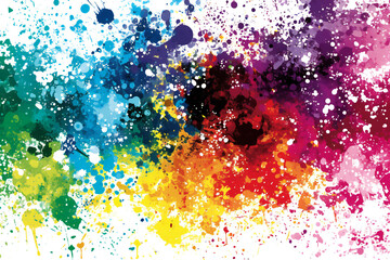 Sticker - Colorful splash background 