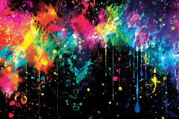 Sticker - Colorful splash background 