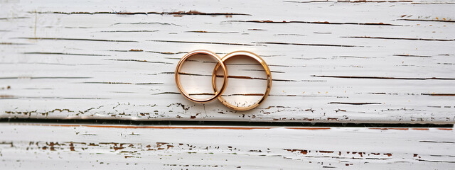 Wedding rings with copy space