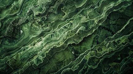 Wall Mural - marbled pattern resembling mossy stones with earthy green tones, offering a natural and sophisticate
