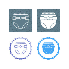 Sticker - Diaper Vector Icon