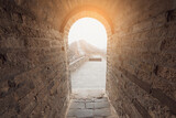 Fototapeta Koty - Tower corridor of the Great Wall of China near Beijing.