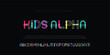 Kids Alpha modern stylish capital alphabet letter logo design