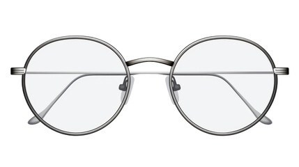 Sticker - A stylish pair of glasses delicately placed on a pristine white background