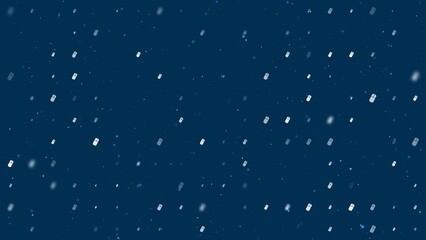 Canvas Print - Template animation of evenly spaced computer mouse symbols of different sizes and opacity. Animation of transparency and size. Seamless looped 4k animation on dark blue background with stars