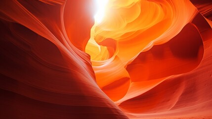 Poster - A red canyon with a sun shining through it