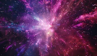 Wall Mural - pink cosmic dust and stars. the concept of astronomy and space exploration.