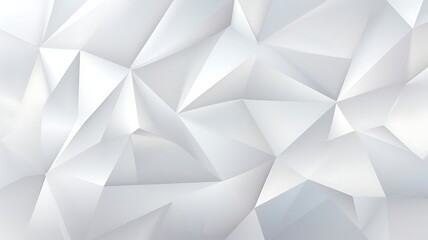 Wall Mural - Triangular Tapestry: Abstract White Background in Panorama Banner