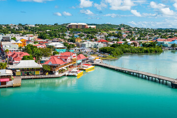 Wall Mural - St John's Antigua cruise port.