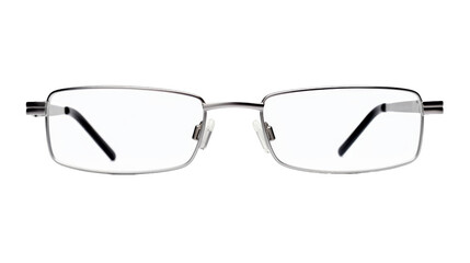 Wall Mural - A sleek pair of glasses resting on a pristine white background