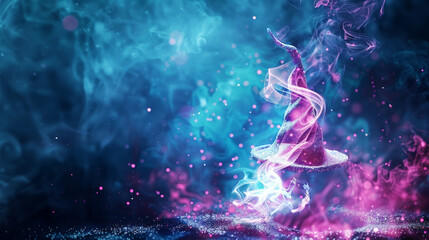Wall Mural - A purple and blue smokey background with a purple