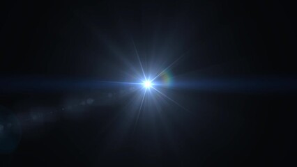 optical lens flare effect on black backgound