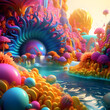 colored psychedelic, ai-generatet