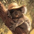 Stylish Koala Relaxing on a Lazy Afternoon