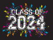 Class of 2024 Paint Splatter Background