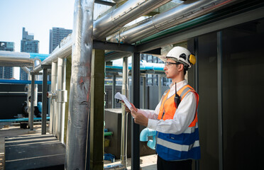 Engineers inspect the completed air conditioning and water systems to continue verifying their functionality.