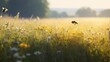 A sunlit meadow alive with the hum of bees