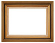 White varnished wooden picture frame in PNG format on a transparent background.