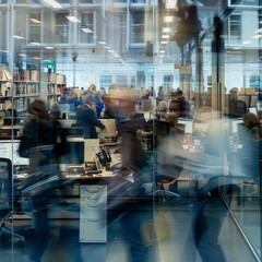 Wall Mural - people busy in an office 