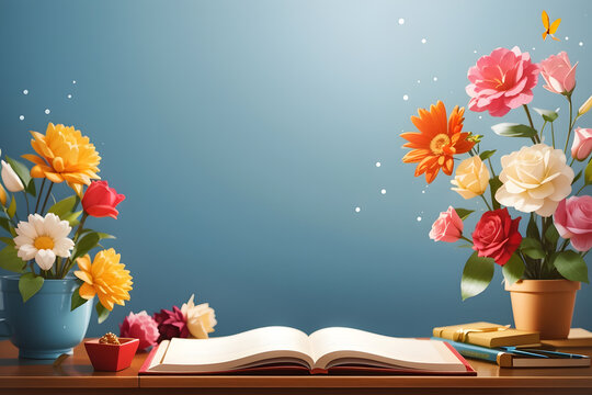 Teachers’ Day is simple and elegant. There is space for greeting text, wallpaper, posters, advertisements, Teachers’ Day design template