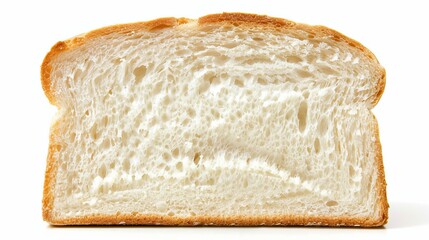 Poster - White bread slice on white background