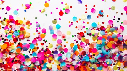 Aufkleber - Colorful confetti against a white background