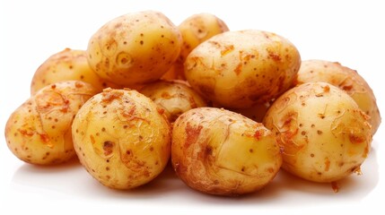 Aufkleber - The potato fry is isolated on a white background