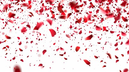 Aufkleber - Isolated Red Confetti On Transparent Background.