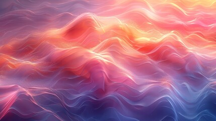 Poster - Background with fluid flow patterns. Summer poster. Color gradients. Abstract cover. Liquid wave. Vibrant colors.