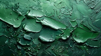 Poster - Paint in an abstract green pattern