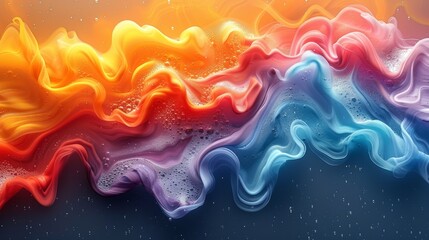 Aufkleber - Colors in acrylic on water. Abstract background.