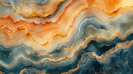 Aufkleber - Ebru style. Seamless abstract marble pattern, wood texture, watercolor marble pattern. Natural colorful modern background.