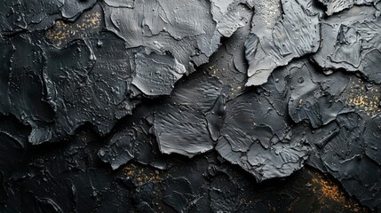 Poster - Black grain paint wall texture or background