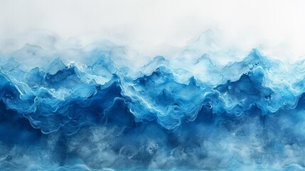 Aufkleber - Blue watercolor high resolution abstract